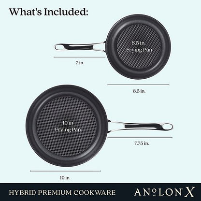  Anolon X Hybrid Nonstick Induction Frypan Set