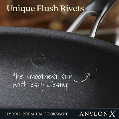  Anolon X Hybrid Nonstick Induction Stir Fry Wok With Lid