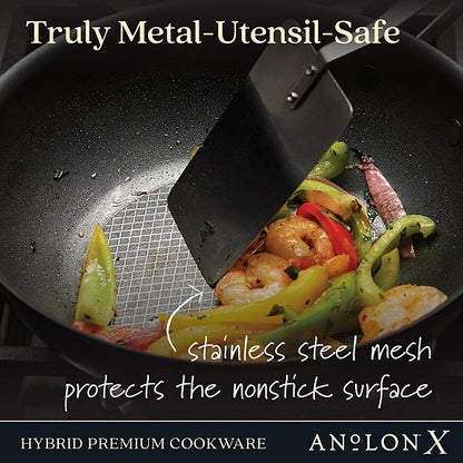  Anolon X Hybrid Nonstick Induction Stir Fry Wok With Lid