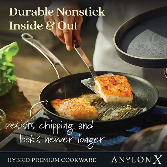  Anolon X Hybrid Nonstick Induction Stir Fry Wok With Lid