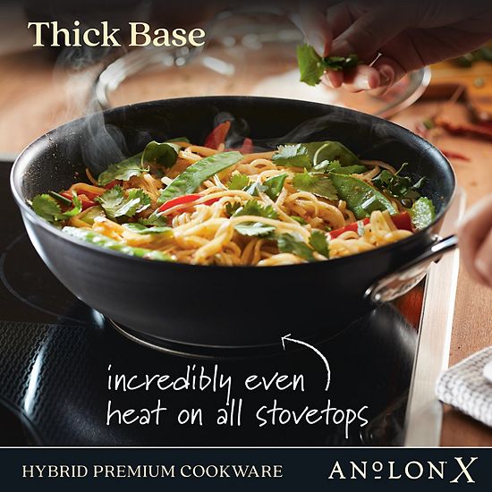  Anolon X Hybrid Nonstick Induction Stir Fry Wok With Lid