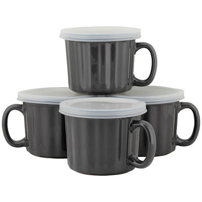 10 Strawberry Street 4-pc. Soup Mug With Lid Set