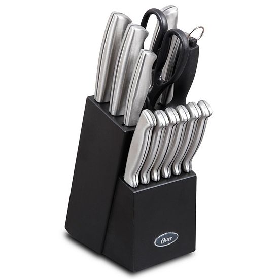  Oster Cocina Baldwyn 14 Piece Stainless Steel Cutlery Block Set