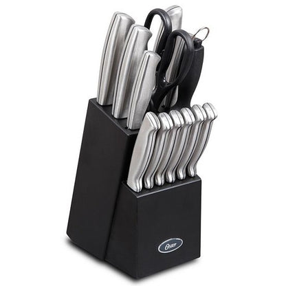 Oster Cocina Baldwyn 14 Piece Stainless Steel Cutlery Block Set