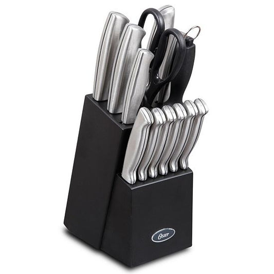  Oster Cocina Baldwyn 14 Piece Stainless Steel Cutlery Block Set