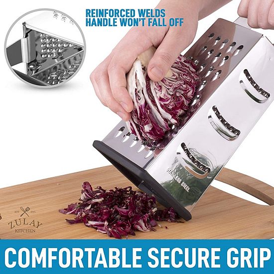  Zulay Kitchen Cheese Grater With Easy Grip Handle
