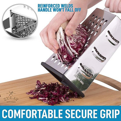  Zulay Kitchen Cheese Grater With Easy Grip Handle