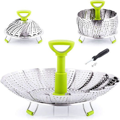  Zulay Kitchen Adjustable Vegetable Steamer Baskets For Cooking