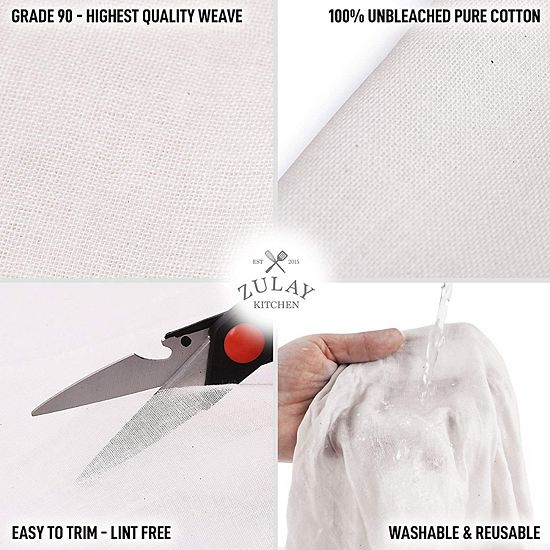  Zulay Kitchen Grade 90 Cheesecloth 3 Yard