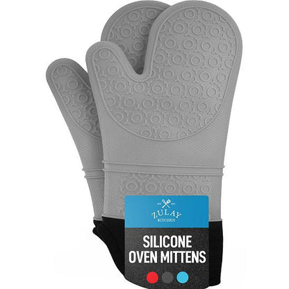  Zulay Kitchen Extra Long Silicone Oven Mitts
