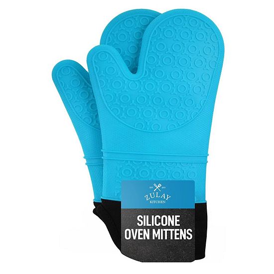  Zulay Kitchen Extra Long Silicone Oven Mitts