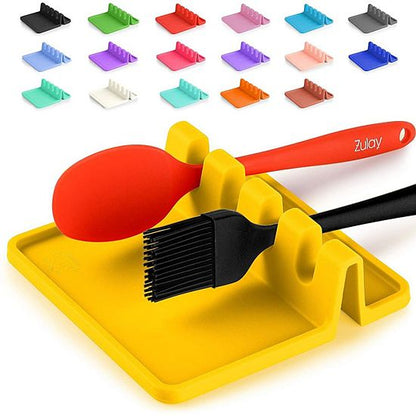  Zulay Kitchen Silicone Utensil Rest With Drip Pad For Multiple Utensils