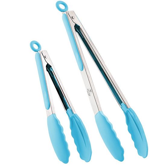  Zulay Kitchen Stainless Steel Kitchen Tongs With Silicone Tips - Se