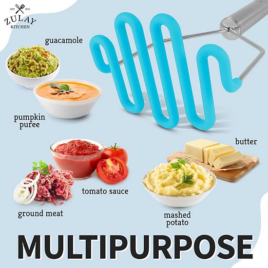  Zulay Kitchen Non-Scratch Potato Masher Kitchen Tool