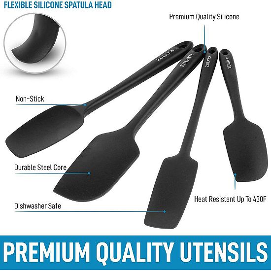  Zulay Kitchen 4pcs Silicone Spatula Set