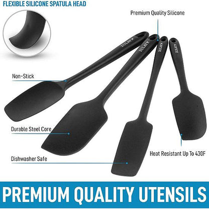  Zulay Kitchen 4pcs Silicone Spatula Set