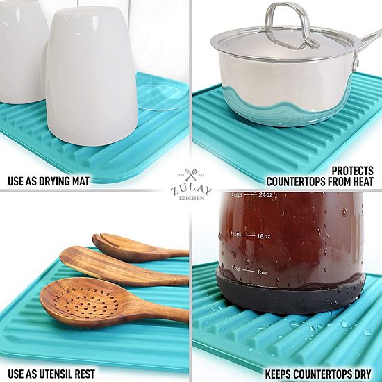  Zulay Kitchen Silicone Trivets For Hot Pots And Pans (2 Pack)