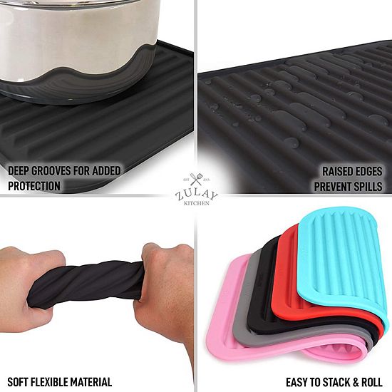  Zulay Kitchen Silicone Trivets For Hot Pots And Pans (2 Pack)