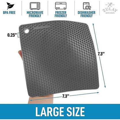  Zulay Kitchen Silicone Trivet Mat Set - 4 Pack