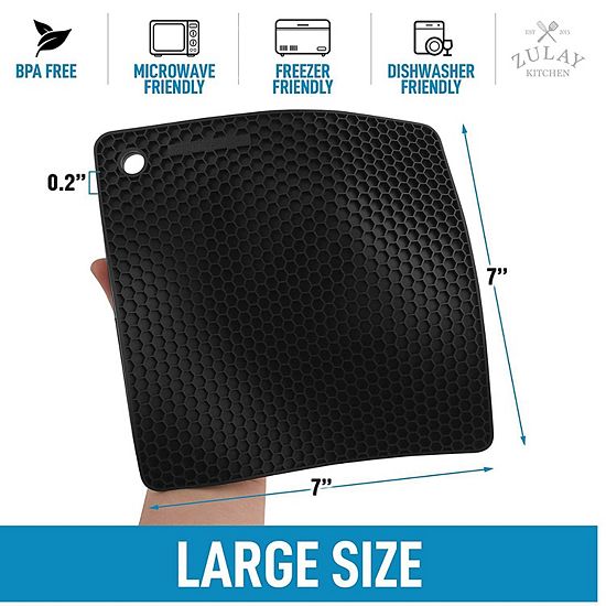  Zulay Kitchen Silicone Trivet Mat Set - 4 Pack