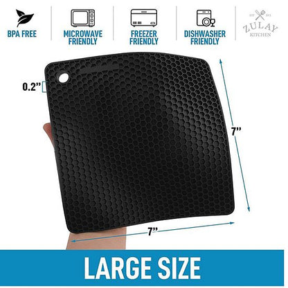  Zulay Kitchen Silicone Trivet Mat Set - 4 Pack