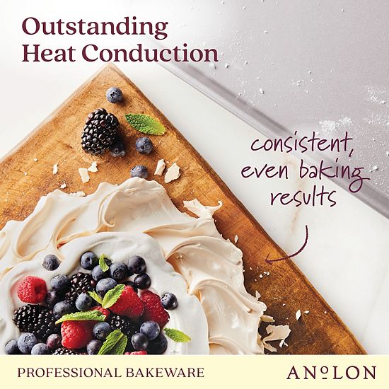  Anolon Pro-Bake Bakeware Aluminized Steel Half-Sheet Baking Pan Set