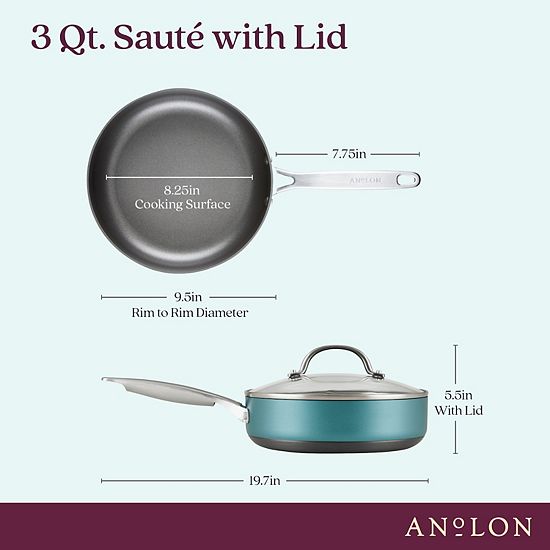  Anolon Achieve 3-qt. Hard-Anodized Nonstick Sauté Pan With Lid