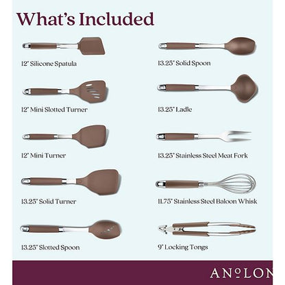  Anolon Tools & Gadgets SureGrip 10-pc. Kitchen Utensil Set