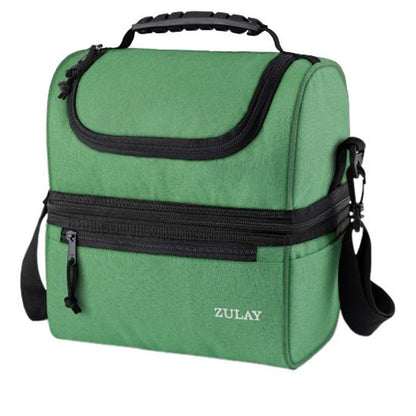  Zulay Kitchen Insulated 2-Compartment Lunch Box Bag With Strap