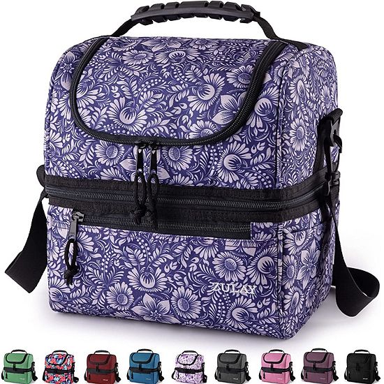  Zulay Kitchen Insulated 2-Compartment Lunch Box Bag With Strap