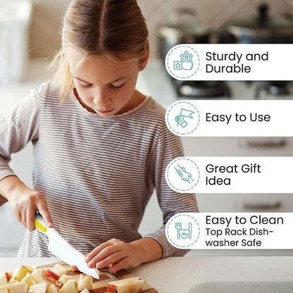  Zulay Kitchen 3-Piece Kids Knife Set For Real Cooking & Baking