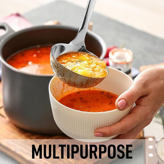  Zulay Kitchen Stainless Steel Ladle With Comfortable Grip