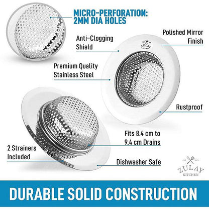  Zulay Kitchen Sink Drain Strainer (2 Pack)