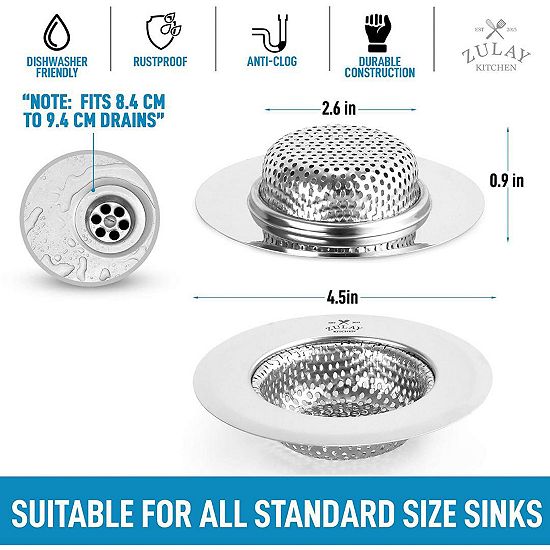  Zulay Kitchen Sink Drain Strainer (2 Pack)