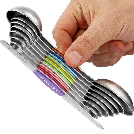  Zulay Kitchen Stackable Magnetic Spoons Set Of 8