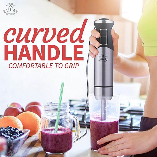  Zulay Kitchen Immersion Blender Handheld 500W - 8 Speed Copper Motor Immersion Hand Blender