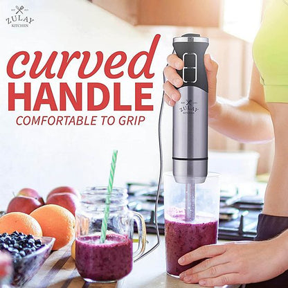 Zulay Kitchen Immersion Blender Handheld 500W - 8 Speed Copper Motor Immersion Hand Blender