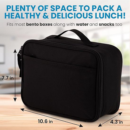  Zulay Insulated Lunch Bag With Spacious Compartment & Built-In Handle
