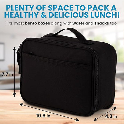  Zulay Insulated Lunch Bag With Spacious Compartment & Built-In Handle