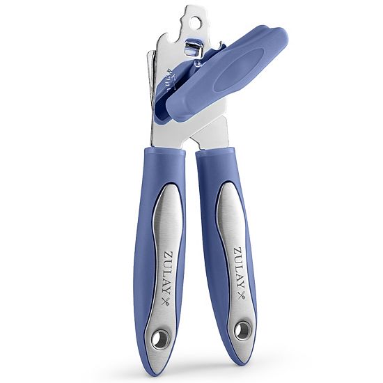  Zulay Kitchen Can Opener Handheld - Durable Manual Can Opener Smooth Edge Cut Stainless Steel Blades