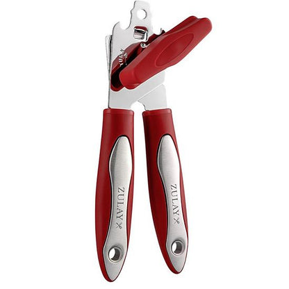  Zulay Kitchen Can Opener Handheld - Durable Manual Can Opener Smooth Edge Cut Stainless Steel Blades