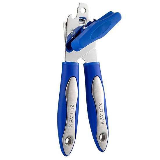  Zulay Kitchen Can Opener Handheld - Durable Manual Can Opener Smooth Edge Cut Stainless Steel Blades