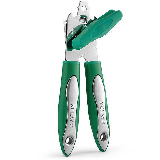  Zulay Kitchen Can Opener Handheld - Durable Manual Can Opener Smooth Edge Cut Stainless Steel Blades