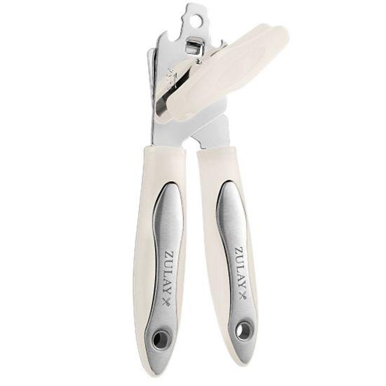  Zulay Kitchen Can Opener Handheld - Durable Manual Can Opener Smooth Edge Cut Stainless Steel Blades