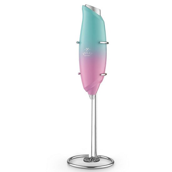  Zulay Kitchen Premium One-Touch Milk Frother For Coffee - Easy-Use Frother Handheld Foam Maker