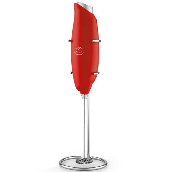  Zulay Kitchen Premium One-Touch Milk Frother For Coffee - Easy-Use Frother Handheld Foam Maker