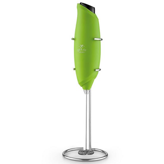  Zulay Kitchen Premium One-Touch Milk Frother For Coffee - Easy-Use Frother Handheld Foam Maker