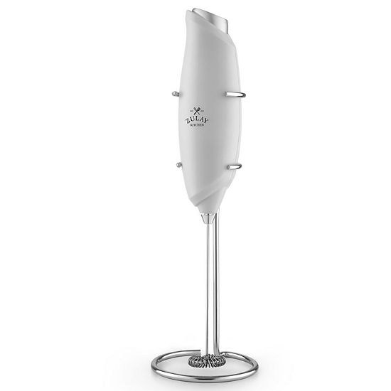  Zulay Kitchen Premium One-Touch Milk Frother For Coffee - Easy-Use Frother Handheld Foam Maker