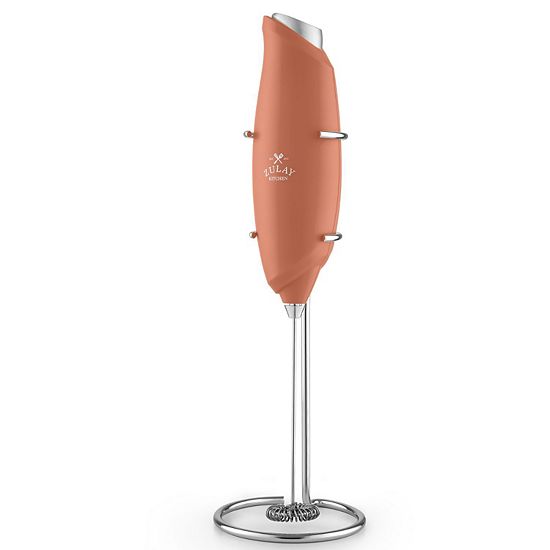  Zulay Kitchen Premium One-Touch Milk Frother For Coffee - Easy-Use Frother Handheld Foam Maker