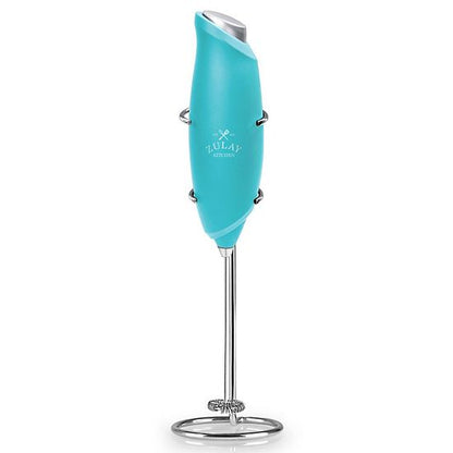  Zulay Kitchen Premium One-Touch Milk Frother For Coffee - Easy-Use Frother Handheld Foam Maker